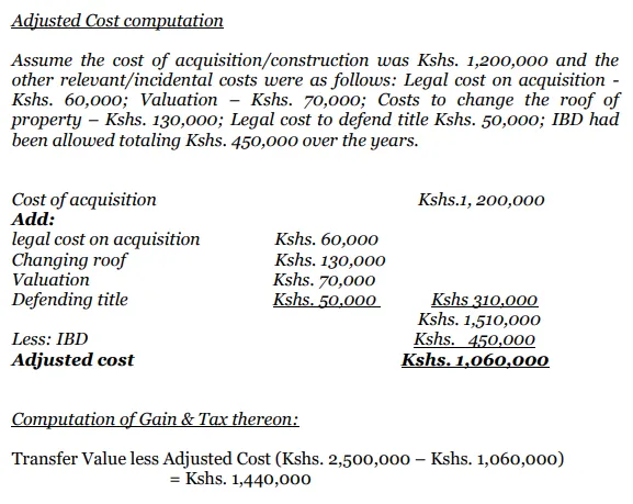 CGT adjusted cost CGT adjusted cost